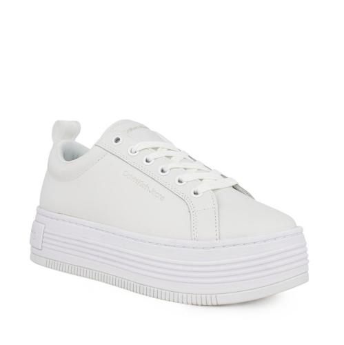 Γυναικεία Δερμάτινα Bold Platform Sneakers Λευκά Calvin Klein YW0YW01309-0K4