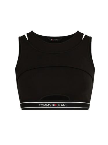 Γυναικείο Cropped Tank Top Μαύρο Tommy Jeans DW0DW17393-BDS