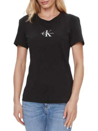 Γυναικείο Monologo Slim T-shirt Μαύρο Calvin Klein J20J222564-BEH