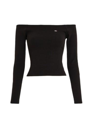 Γυναικείο Off Shoulder Top Μαύρο Tommy Jeans DW0DW17535-BDS