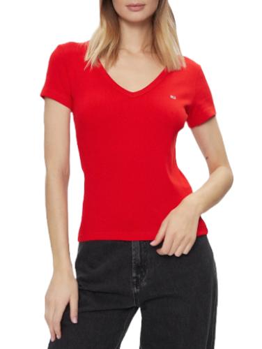 Γυναικείο Slim Essential T-shirt Κόκκινο Tommy Jeans DW0DW17385-XNL