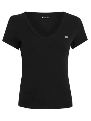 Γυναικείο Slim Essential T-shirt Μαύρο Tommy Jeans DW0DW17385-BDS