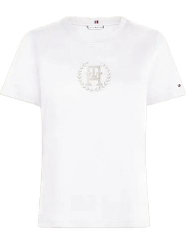 Γυναικείο TH Monogram T-shirt Λευκό Tommy Hilfiger WW0WW41765-YCF