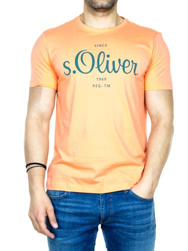 Ανδρικό T-shirt Πορτοκαλί S.Oliver SO2064943-2034