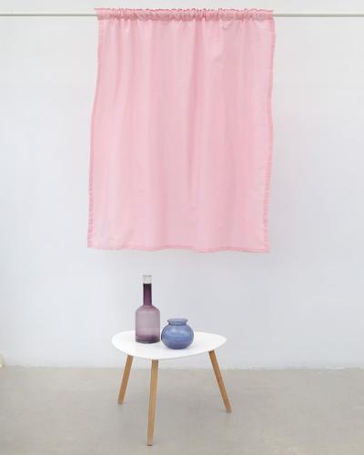 Έτοιμη Ραμμένη Κουρτίνα Elsa Panama Παραθύρου (140x160cm) Ροζ