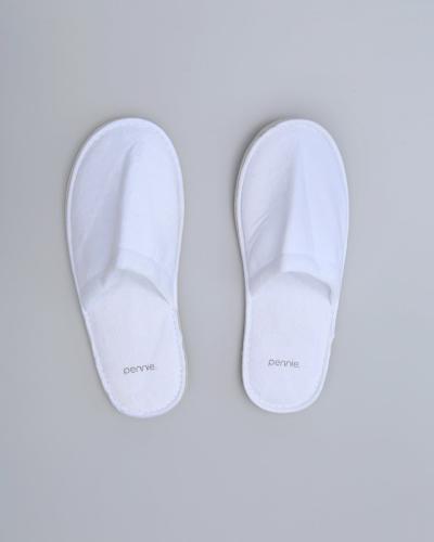 Χειμερινές Κλειστές Βελουτέ Παντόφλες Lana One Size (Παντόφλες επισκεπτών) Άσπρο