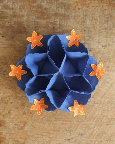 Γλυκοθήκη με σχέδιο αστερίες στις άκρες One Size Μπλε