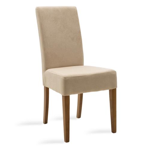 Καρέκλα Ditta ύφασμα εκρού-πόδι μασίφ ξύλο καρυδί Υλικό: FABRIC - SOLID WOOD BEECH 047-000037