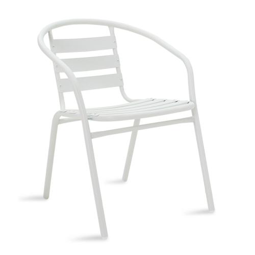 Πολυθρόνα κήπου Tade μέταλλο λευκό Υλικό: METAL 24x0.8MM 130-000012