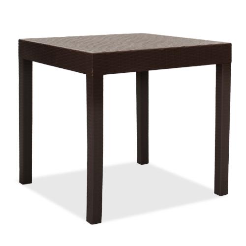 Τραπέζι Gabi PP χρώμα καφέ 80x80x77εκ Υλικό: PP 143-000024