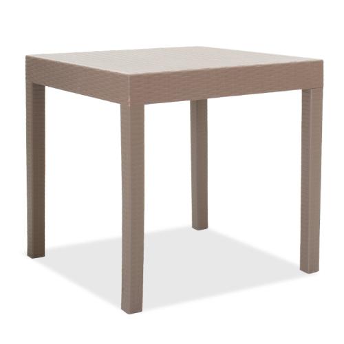 Τραπέζι Gabi PP χρώμα μόκα 80x80x77εκ Υλικό: PP 143-000025