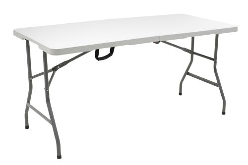 Τραπέζι catering Rodeo πτυσσόμενο-βαλίτσα λευκό 152x70x74εκ Υλικό: HDPE SURFACE - METALLIC LEGS 142-000003