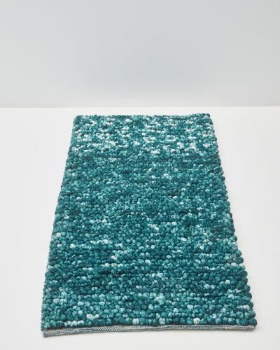 Χαλί Bubble Knit Tassel σε 2 Αποχρώσεις και 2 Διαστάσεις 65x135cm Πετρόλ