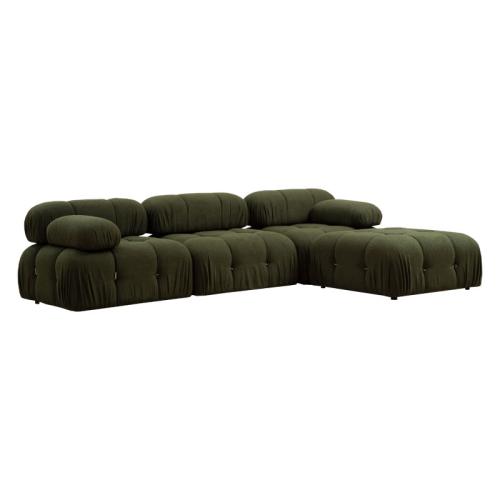 Πολυμορφικός καναπές Divine με ύφασμα σε χρώμα πράσινο 288/190x75εκ Υλικό: Fabric:100%  POLYESTER - BEEICH WOOD - CHIPBOARD 071-001483