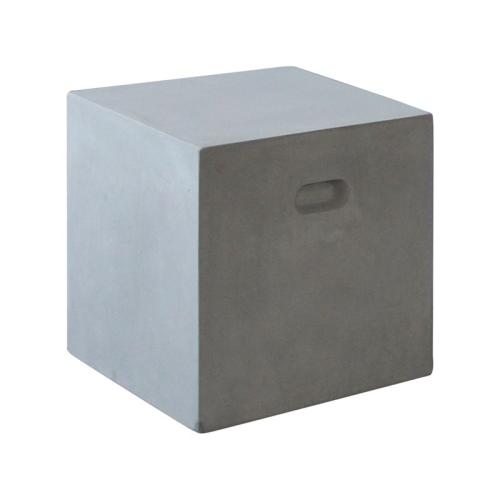 CONCRETE Cubic Σκαμπό Κήπου - Βεράντας, Cement Grey  37x37x40cm [-Γκρι-] [-Artificial Cement (Recyclable)-] Ε6203