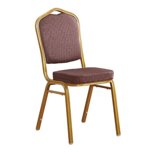 HILTON Καρέκλα Μέταλλο Βαφή Gold, Ύφασμα Καφέ  44x55x93cm [-Χρυσό/Μπεζ-Καφέ-] [-Μέταλλο/Ύφασμα-] ΕΜ513,9 ( 18 ΤΕΜ.)