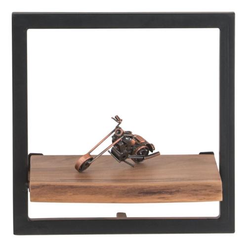 LIZARD Frame Ράφι Μέταλλο Βαφή Μαύρο, Ξύλο Ακακία Φυσικό  35x25x35cm [-Φυσικό/Μαύρο-] [-Μέταλλο/Ξύλο-] ΕΑ7070,5