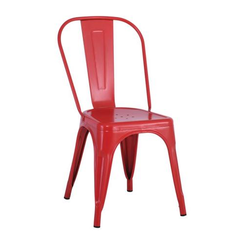 RELIX Καρέκλα, Μέταλλο Βαφή Κόκκινο Matte  44x49x84cm [-Κόκκινο-] [-Μέταλλο-] Ε5191,2MW ( 17 ΤΕΜ.)