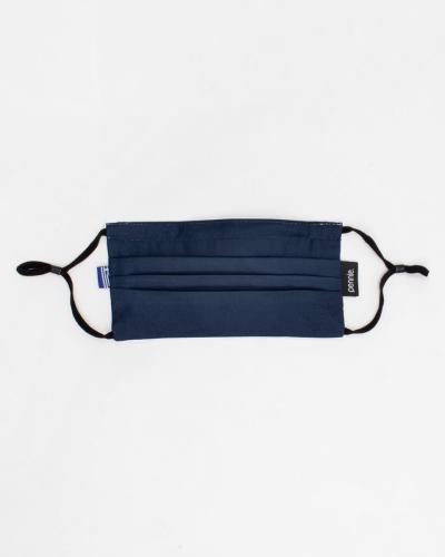 Βαμβακερή Μάσκα Προστασίας Ενηλίκων με Διπλό Ύφασμα & Ρινικό Έλασμα Monochrome 19x15cm One Size (19x15cm) Μπλε Navy