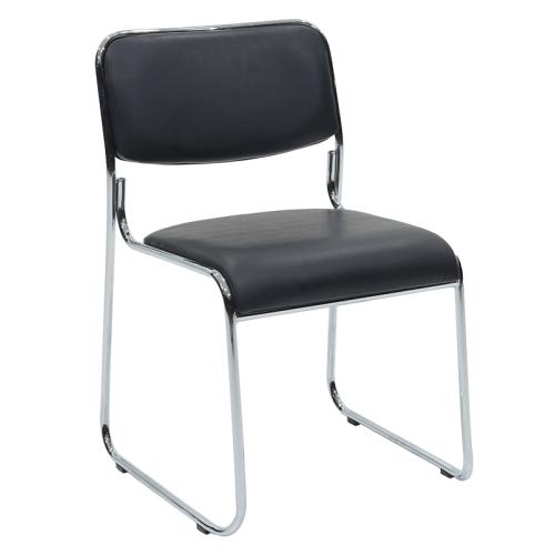 Καρέκλα επισκέπτη Asher PU μαύρο - πόδι χρωμίου Υλικό: METAL - PVC - TUBE D19x0.8MM 217-000028