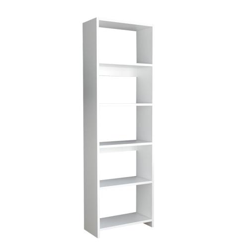 Βιβλιοθήκη Robelo μελαμίνης λευκό 48.6x22x160εκ Υλικό: CHIPBOARD MELAMINE 197-000201