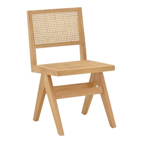 Καρέκλα Brenin φυσικό rubberwood 45x56x82εκ Υλικό: RUBBER WOOD - RATTAN 263-000023