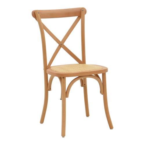 Καρέκλα Dylon φυσικό ξύλο οξιάς-έδρα φυσικό rattan 48x52x89εκ Υλικό: BEECH WOOD - RATTAN 263-000019