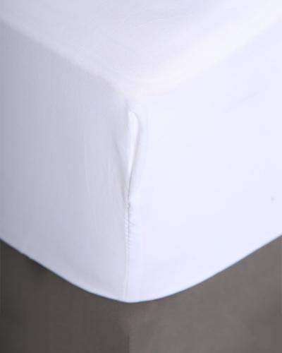 Microsilk Μονόχρωμο Σεντόνι με λάστιχο Oscar Ημίδιπλη (120x200 32cm) Άσπρο