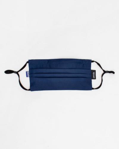 Βαμβακερή Μάσκα Προστασίας Ενηλίκων με Διπλό Ύφασμα & Ρινικό Έλασμα Monochrome 19x15cm One Size (19x15cm) Μπλε