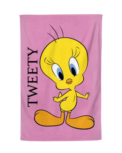 Βαμβακερή Βελουτέ Παιδική Πετσέτα Θαλάσσης Tweety Des.2 Warner Bros 70x130cm Θαλάσσης | 70x130cm Ροζ