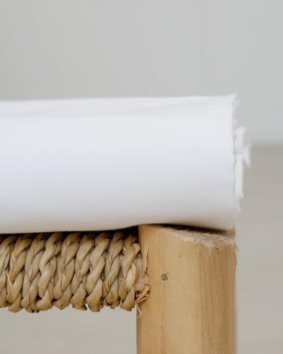 Λευκό Ξενοδοχειακό Βαμβακοσατέν Υπέρδιπλο Σεντόνι με Λάστιχο Silken 155x185 25cm Υπέρδιπλη (155x185 25cm) Άσπρο