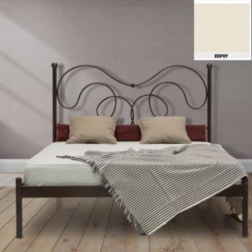 Αγης Μεταλλικό Κρεβάτι (Για Στρώμα 150×200) Με Επιλογές Χρωμάτων Εκρού