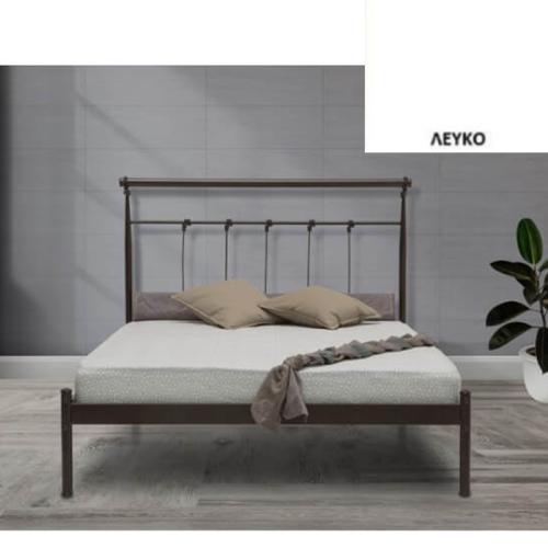 Εκτωρ Μεταλλικό Κρεβάτι (Για στρώμα 110×190) Με Επιλογές Χρωμάτων Λευκό