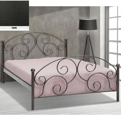 Λαβύρινθος Μεταλλικό Κρεβάτι (Για Στρώμα 160×200) Με Επιλογές Χρωμάτων Γκρι