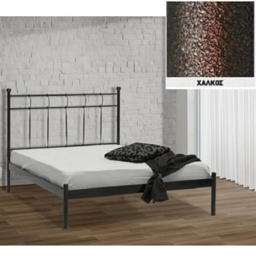 Λύδα Μεταλλικό Κρεβάτι (Για Στρώμα 110×190) Με Επιλογές Χρωμάτων Χαλκός