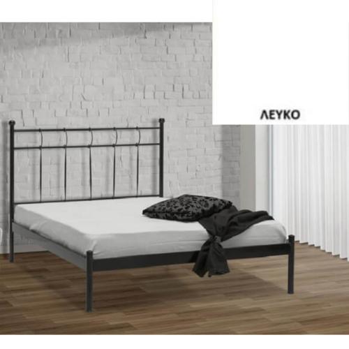 Λύδα Μεταλλικό Κρεβάτι (Για Στρώμα 140×190) Με Επιλογές Χρωμάτων Λευκό