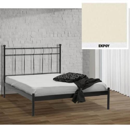 Λύδα Μεταλλικό κρεβάτι (Για Στρώμα 160×200) Με Επιλογές Χρωμάτων Εκρού