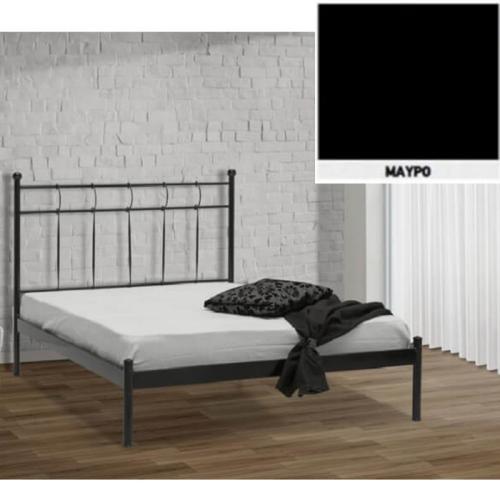 Λύδα Μεταλλικό κρεβάτι (Για Στρώμα 160×200) Με Επιλογές Χρωμάτων Μαύρο