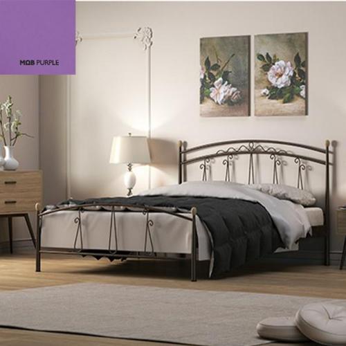 Πολύτιμο Μεταλλικό Κρεβάτι (Για Στρώμα 140×200) Με Επιλογές Χρωμάτων Μώβ