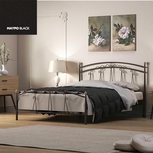 Πολύτιμο Μεταλλικό Κρεβάτι (Για Στρώμα 150×200) Με Επιλογές Χρωμάτων Μαύρο