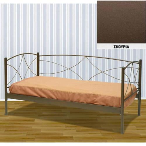 Ανδρος Μεταλλικός Καναπές Κρεβάτι (Για Στρώμα 120×190) Με Επιλογές Χρωμάτων Σκουριά