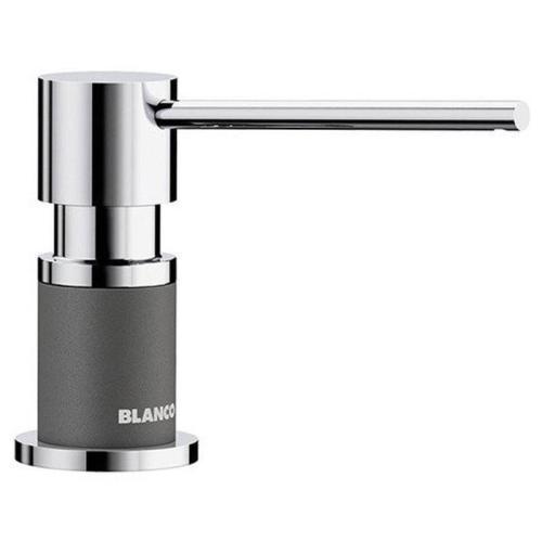 Lato Blanco Silgranit® Dispenser Rock Grey/Chrome