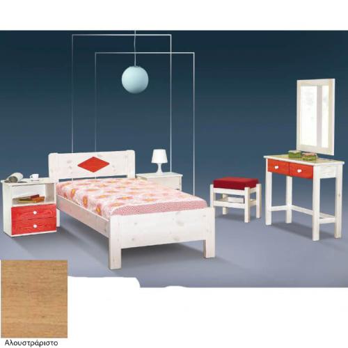 Νο 4 Σουηδικό Κρεβάτι Ξύλινο (Για Στρώμα 150×200) Με Επιλογές Χρωμάτων Αλουστράριστο