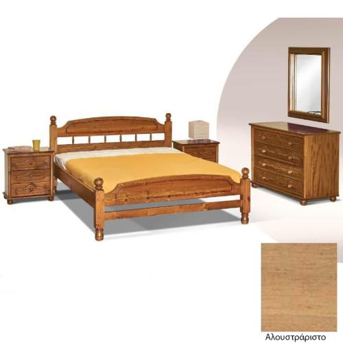 Νο 5 Σουηδικό Κρεβάτι Ξύλινο (Για Στρώμα 140×190) Με Επιλογές Χρωμάτων Αλουστράριστο