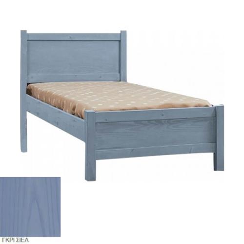 Πάρος Σουηδικό Κρεβάτι Ξύλινο (Για Στρώμα 150×190) Με Επιλογές Χρωμάτων Γκρί Σιέλ
