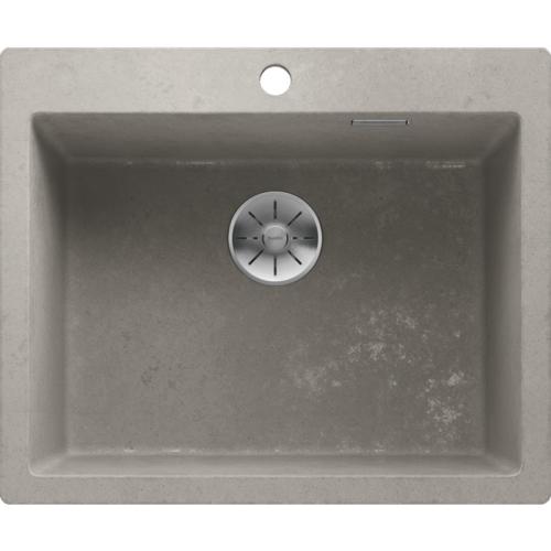 Pleon 6 Blanco Με Βαλβίδα InFino® Silgranit® PuraDur® (54 x 44 cm) Νεροχύτης Γρανιτένιος Concrete Style