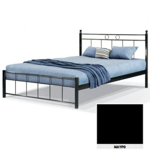 Κύκλος Μεταλλικό Κρεβάτι 8202 (Για Στρώμα 110×190) Με Επιλογές Χρωμάτων Μαύρο