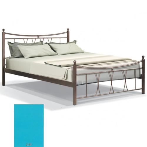 Πολύμνια Μεταλλικό Κρεβάτι 8201 (Για Στρώμα 90×200) Με Επιλογές Χρωμάτων Σιέλ
