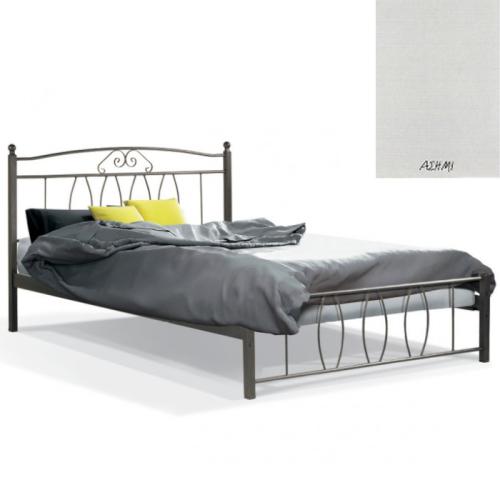 Δήμητρα Μεταλλικό Κρεβάτι 8203  (Για Στρώμα 110×200) Με Επιλογές Χρωμάτων Ασημί