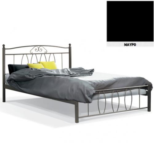 Δήμητρα Μεταλλικό Κρεβάτι 8203 (Για Στρώμα 150×190) Με Επιλογές Χρωμάτων Μαύρο